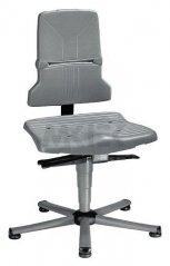 ESD stolička Sintec 1 s nastaviteľným sklonom sedadla, trvalo vodivá, čadičovo sivá