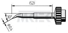 ERSA spájkovací hrot, uhol 30°, ceruzkovitý tvar, 0.4 mm