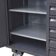 ESD antistatický stolový vozík, so zásuvkovou a policovou skrinkou VARIOFIT