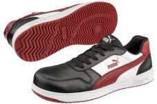 ESD bezpečnostné poltopánky FRONTCOURT BLK/WHT/RED LOW S3L, čierne