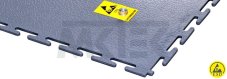 ESD dlaždica ECOTILE šedá 500x500x5mm s uzemnením