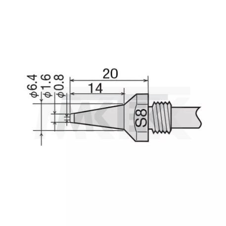 Odspájkovací hrot GOOT TP-100N-S8
