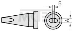 LT B HPB Spájkovací hrot 2.4 x 0.8 mm