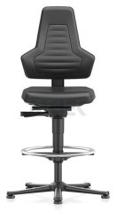 ESD stolička NEXXIT 3, imitácia kože, čierna, bez rukovätí