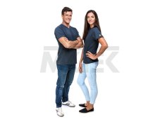 ESD tričko s výstrihom do V, tmavosivé, SafeGuard PRO