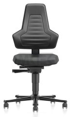 ESD stolička NEXXIT 2, integrálna pena, čierna, bez rukovätí