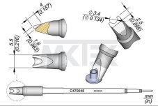 JBC spájkovací hrot série C470, priemer 3.4 mm