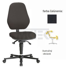 ESD stolička BASIC 2 Plus so sklonom sedadla, trvalo vodivá, imitácia kože