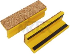 Upínacie čeľuste korok/plast, 100mm, žlté, s magnetickou lištou (pár)