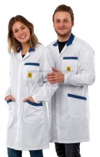 ESD plášť bielo-modrý Pro Line