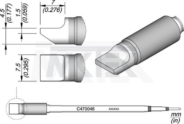 JBC spájkovací hrot série C470, 5.2 mm