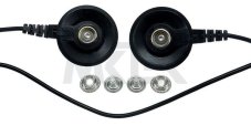 ESD uzemňovací kábel 1 MOhm 2x patentka 10 mm samica čierny dĺžka 4,5 m SafeGuard