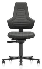 ESD stolička NEXXIT 2, Duotec, čierna, bez rukovätí