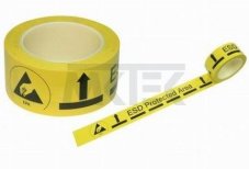Žltá lepiaca páska na označenie ESD zóny 50mm x 33m