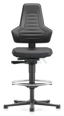 ESD stolička NEXXIT 3, integrálna pena, čierna, bez rukovätí