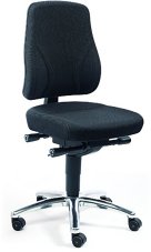 ESD Stolička COMFORT bez podrúčok, čierna, mäkké kolieska