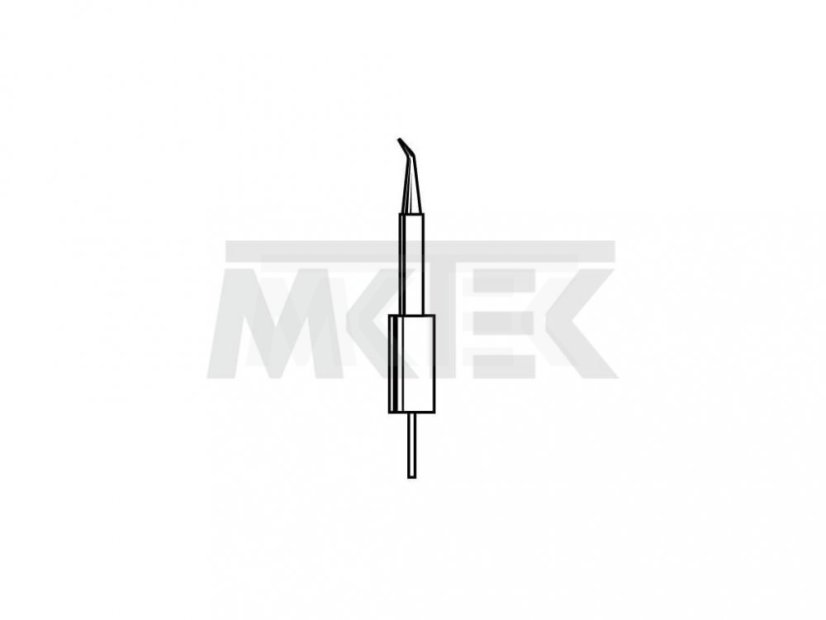 Spájkovací hrot MT 605, pointed, angled, D: 0.4 mm