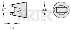 SMT06 Spájkovací hrot, chip, 2.5 mm