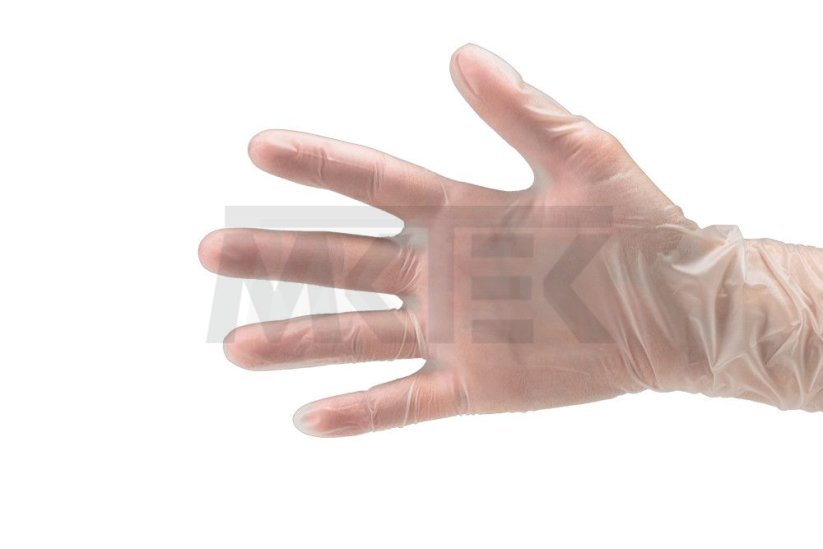 Jednorázové vinylové rukavice bezpráškové 240mm