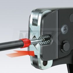 Samonastaviteľné čelné kliešte 97 53 09 SB pre lisovanie káblových koncoviek