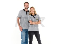 ESD polokošeľa, bledosivá/čierna, Safeguard PRO PLUS