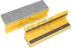 Ochranné čeľuste plsť/plast, 150mm, žlté, s magnetickým pásikom (pár)