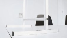 ESD deliaca stena z polykarbonátu s hliníkovým rámom veľkosť S 750 x 750 mm SafeGuard