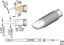 Spájkovací hrot C210038 JBC
