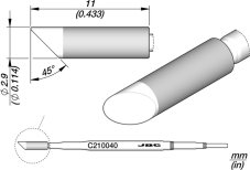 Spájkovací hrot C210040 JBC