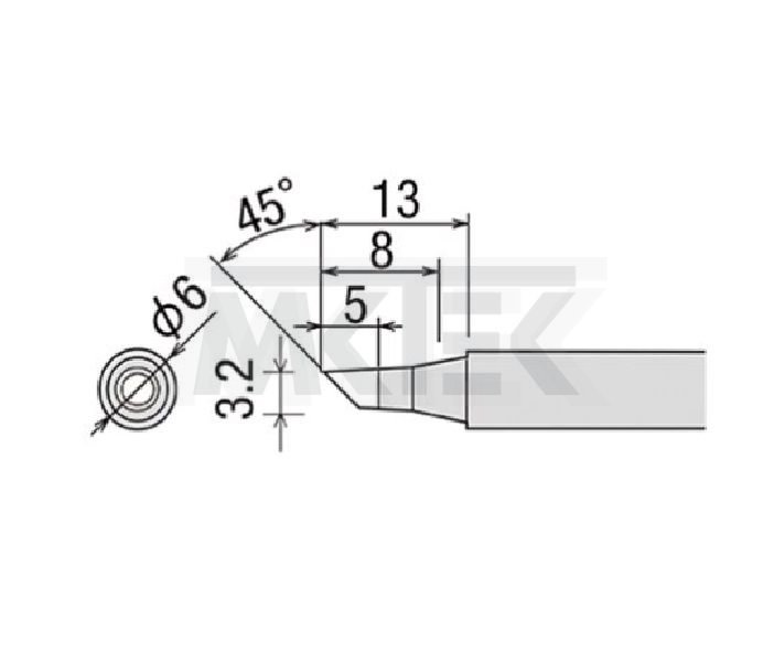 Spájkovací hrot GOOT PX-2RT-3BC