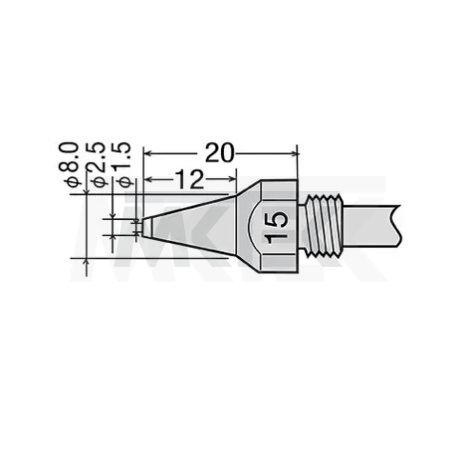Odspájkovací hrot GOOT TP-100N-15