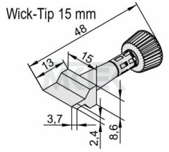 Spájkovací hrot ERSA pre i-Tool, Wick-Tip, 15.0 mm