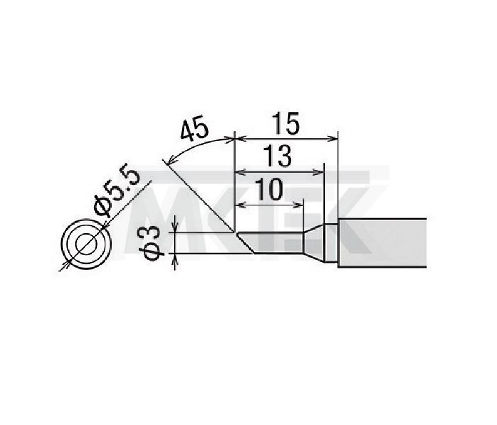 Spájkovací hrot GOOT PX-2RT-3C
