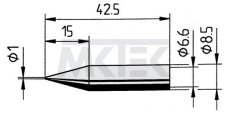 Spájkovací hrot ERSADUR, 1.0 mm, 10 ks