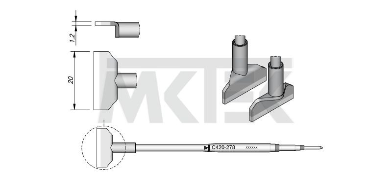 Spájkovací hrot JBC C420-278
