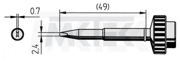 ERSADUR spájkovací hrot, 2.4 mm, bezolovnatý, 10 ks