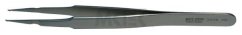 SMD pinzeta 5546 AM z nehrdzavejúcej ocele, s drážkovanými hrotmi, 120 mm