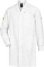 ESD plášť pánsky ESD Comfort s pletenými manžetami, biely