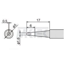 Spájkovací hrot GOOT PX-60RT-1.6D