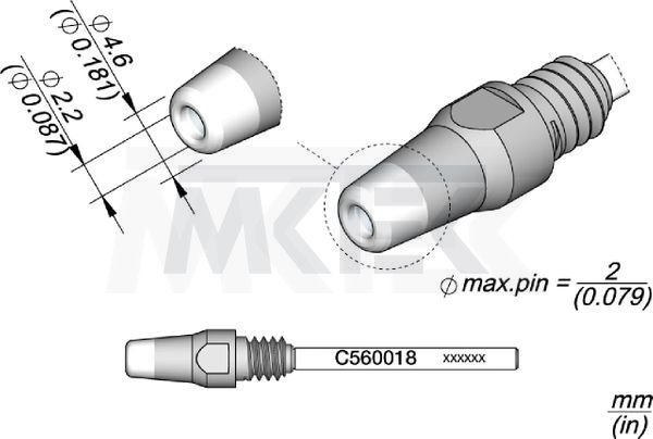 Odspájkovací hrot JBC C560-018