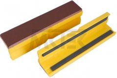 Kožené/plastové čeľuste, 125 mm, žlté, s magnetickým pásikom (pár)
