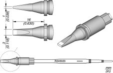Spájkovací hrot R245020 JBC