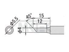 Spájkovací hrot GOOT PX-2RT-4C