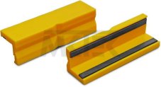 Upínacie čeľuste plastové, 125mm, žlté, s magnetickou lištou (pár)