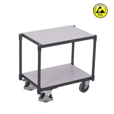 ESD antistatický policový vozík VARIOFIT na EURO prepravky, 610 x 415 mm, 250 kg