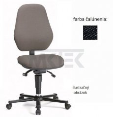 ESD stolička BASIC 2 Plus, synchrónna technológia, čierna