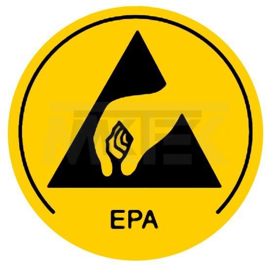 Nálepka s ESD logom, EPA, 10mm