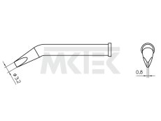 XT MX Spájkovací hrot 3,2 x 0,8 mm Weller