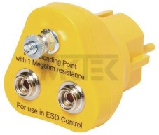 ESD uzemňovacia zástrčka, 2 x 10 mm