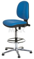ESD stolička ECONOMY s kruhom pre nohy, modrá